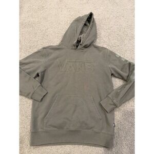 Vans Hoodie Men Small Green Yellow Sweatshirt Sweater Skate Spell Out Skater